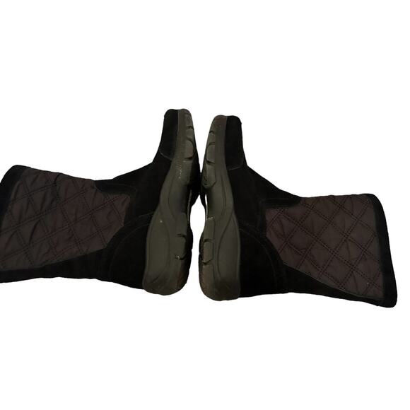 LANDS END Women's‎ Black Quilted Suede All Weather Mid-Calf Zip Boots Size 7.5 B - Picture 12 of 15